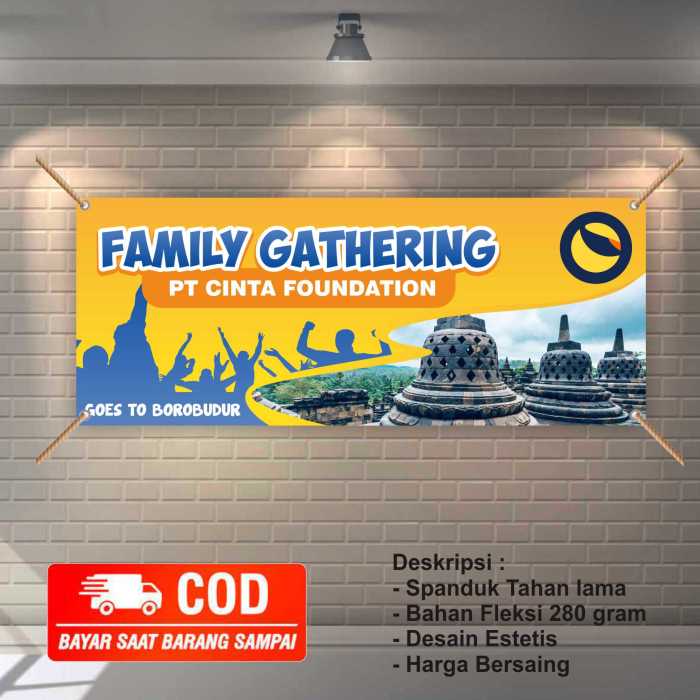 Contoh desain banner gathering