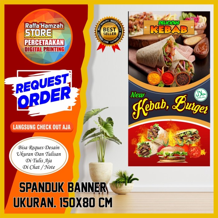 Contoh desain banner kebab