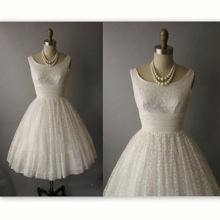 1950s style white dress